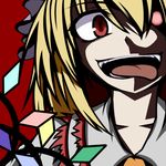  blonde_hair flandre_scarlet lowres naginami open_mouth red_eyes solo touhou 