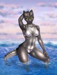  breasts brush_(artist) female nyori scalie solo swimsuit 