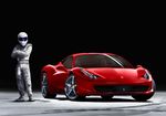  car crossed_arms ferrari ferrari_458_italia ground_vehicle helmet male_focus motor_vehicle racing_suit realistic recaro solo the_stig top_gear 