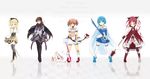  akemi_homura gray group kaname_madoka kyuubee mahou_shoujo_madoka_magica miki_sayaka sakura_kyouko suburi tomoe_mami weapon 