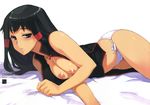  ar_tonelico ar_tonelico_ii black_hair breasts inu jakuri nipples panties pussy_juice underwear 