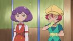  2girls animated animated_gif cabernet_(pokemon) hat langley_(pokemon) multiple_girls pokemon purple_hair sexually_suggestive 