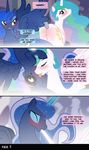  bath blue_hair blush comic cunnilingus cutie_mark english_text equine female feral friendship_is_magic hair horn hornjob horse incest lesbian long_hair mammal multi-colored_hair my_little_pony nude oral oral_sex pony princess princess_celestia_(mlp) princess_luna_(mlp) royalty saliva sex sibling siblings sisters smile text vaginal water wet winged_unicorn wings 