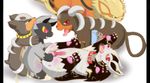  arcanine black_fur canine collar cum fur gay houndoom houndour hyena male mammal mightyena nintendo penis pok&#233;mon pok&eacute;mon poochyena red_eyes tongue tongue_out video_games wet 