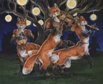  canine drum female flute fox foxtaur heather_bruton male mammal musical_instrument night outside taur tree violin wood 