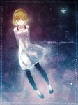  arms_behind_back bad_id bad_pixiv_id blonde_hair blush closed_eyes dress english hairband knit_(pop'n_music) leggings no_socks pop'n_music short_hair smile solo yakka 