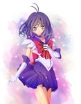  amayofuu antenna_hair back_bow bishoujo_senshi_sailor_moon blush bow choker elbow_gloves gloves looking_at_viewer magical_girl purple_eyes purple_hair purple_sailor_collar purple_skirt red_bow ribbon_choker sailor_collar sailor_saturn sailor_senshi_uniform skirt smile solo star star_choker tomoe_hotaru white_gloves 