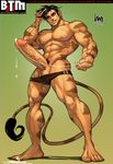  anthro balls biceps big_balls big_penis black_hair camilli-cat camilli-cat_(character) clothed clothing cum cum_in_hand cum_on_hand cum_string dripping ear_piercing erection fur green_eyes hair half-dressed hyper leaking luxuris male masturbation messy muscles nipples not_furry oozing pecs penis piercing plain_background pointy_ears speedo speedos stripes swimsuit tail_tuft thick_penis topless tuft vein 