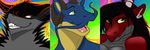  female green_eyes hair horn icons jack luke male mortarion red_eyes rhazafax scalie sergal sibling sinblings walkingstalker whiskers 