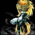  breasts fangs female hair imp long_hair midna red_eyes saliva the_legend_of_zelda tongue twilight_princess video_games wide_hips 