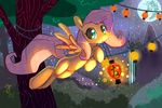  castle cutie_mark equine erinliona female feral fluttershy_(mlp) forest friendship_is_magic hair horse lantern mammal moon mountain my_little_pony night pegasus pink_hair pony sky skygracer tree update vines wings wood 