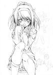  blush greyscale kyougoku_touya looking_at_viewer monochrome smile solo suzumiya_haruhi suzumiya_haruhi_no_yuuutsu 