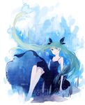  aqua_eyes aqua_hair floating_hair hatsune_miku highres long_hair mig_(36th_underground) shinkai_shoujo_(vocaloid) solo twintails underwater very_long_hair vocaloid 