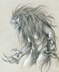  breasts canine female mammal nude savannah_horrocks sketch solo were werewolf 