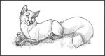  ambiguous_gender canine feral flower fox grass idess mammal outside sketch solo 