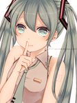  2012 bad_id bad_pixiv_id character_name dated finger_to_mouth green_eyes green_hair happy_birthday hatsune_miku long_hair sawao_(kenban2) simple_background solo twintails vocaloid white_background 