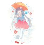  hatsune_miku long_hair melt_(vocaloid) mig_(36th_underground) smile solo thighhighs twintails umbrella very_long_hair vocaloid 