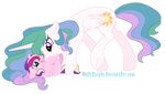  english_text equine female feral friendship_is_magic horn horse mammal my_little_pony pony princess princess_cadance_(mlp) princess_cadence_(mlp) princess_celestia_(mlp) royalty text winged_unicorn wings wolfsknight 