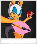  blue_eyes breasts chaos_emerald convenient_censorship female lipstick nude paradox-sin photo plain_background rouge_the_bat sega sonic_(series) wings 
