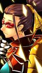  armor beancurd brown_hair earrings glasses jewelry league_of_legends shauna_vayne solo 