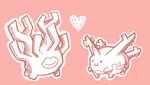  coral corsola crossover enemy heart kid_icarus lowres nintendo no_humans pink_background pokemon smile 
