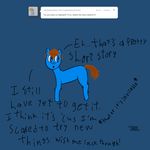  2012 blue_eyes dialogue english_text equine friendship_is_magic male my_little_pony pegasus plain_background rainbow_runner solo tumblr wings 