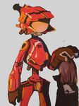  canti cat flcl ohiam petting red_hair robot samejima_mamimi short_hair takkun_(flcl) 