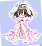  animal_ears artist_request bandages barefoot bunny_ears inaba_tewi solo touhou 
