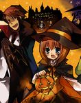  1girl halloween hat jack-o'-lantern pumpkin ronoue_genji suzushiro_kurumi umineko_no_naku_koro_ni ushiromiya_battler ushiromiya_kinzou ushiromiya_kyrie ushiromiya_maria witch_hat 
