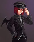  artist_request glasses hat kaz male_focus pangya red_eyes red_hair solo wings 
