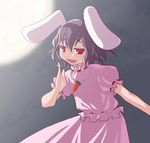  animal_ears bangs bunny_ears inaba_tewi kasuga_yukihito solo touhou 