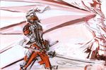  armor azai_nagamasa_(sengoku_basara) highres male_focus multiple_boys oda_nobunaga_(sengoku_basara) sengoku_basara sword tsuchibayashi_makoto weapon 