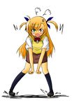  angry artist_request fume heterochromia long_hair lyrical_nanoha mahou_shoujo_lyrical_nanoha_strikers solo very_long_hair vivio 