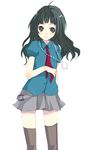  itou_nanami necktie original school_uniform solo thighhighs zettai_ryouiki 