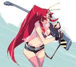  breasts cleavage e=mc2_(mosimosi) long_hair medium_breasts red_hair solo tengen_toppa_gurren_lagann thighhighs yoko_littner 