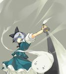  bow ghost hitodama konpaku_youmu konpaku_youmu_(ghost) skirt solo sword touhou weapon yaegashi_nan 