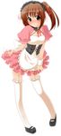  blush garter_belt genderswap genderswap_(mtf) kyonko maid ponytail solo suzumiya_haruhi_no_yuuutsu thighhighs yusya 