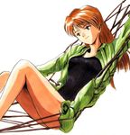  alternate_hairstyle artist_request hammock long_hair neon_genesis_evangelion one-piece_swimsuit solo souryuu_asuka_langley swimsuit 