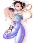  artist_request chun-li double_vertical_stripe solo street_fighter unitard 