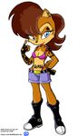  linkueigrandmaster piercing punk sally_acorn sega sonic_(series) tattoo 