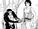 balls chimpanzee disney erection eye_contact flaccid furronika gay human male mammal monkey nude penis primate uncut 