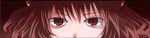  arano_oki face hair_bobbles hair_ornament kawashiro_mitori original persona persona_eyes red_eyes red_hair short_hair solo touhou 