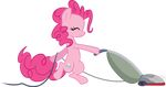  2012 cutie_mark equine female friendship_is_magic hair hi_res horse my_little_pony pink_hair pinkie_pie_(mlp) plain_background pony quanno3 smile solo transparent_background vacuum_cleaner vector 
