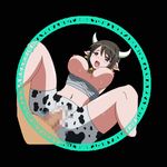  animated animated_gif bell breasts censored cow_girl horns large_breasts lowres nipples penis slave_quest 