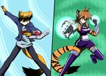  bittersweet_candy_bowl cat clothing feline flora_(twokinds) joey_wheeler parody paulo_(bcb) starfire teen_titans tiger twokinds yu-gi-oh! 