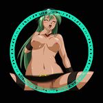  animated animated_gif breasts censored green_hair large_breasts lowres nipples slave_quest 