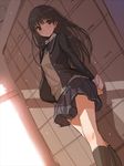  amagami ayatsuji_tsukasa black_eyes black_hair blush holding letter long_hair saitou_masatsugu school_uniform sketch skirt solo sweater 