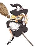  blonde_hair bow braid broom grin hair_over_one_eye hand_on_headwear hat hat_bow kirisame_marisa long_hair looking_at_viewer saitou_masatsugu simple_background single_braid sketch smile solo touhou white_background white_bow witch_hat yellow_eyes 