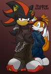  canine duo fox gangsta hoodie male mammal miles_prower piercing sega shadow_the_hedgehog sonic_(series) tigerfog urban 