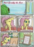  blanket blue_eyes comic english_text equine female feral fluttershy_(mlp) frame friendship_is_magic fur hair horse lamp mammal my_little_pony paper pillow pink_hair pony sky sleeping solo speccysy text window yellow_fur 